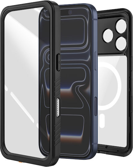 Redpepper Калъф за iPhone 17 Pro Max IP68 Водоустойчив Удароустойчив 2м Включен Връзка Черен