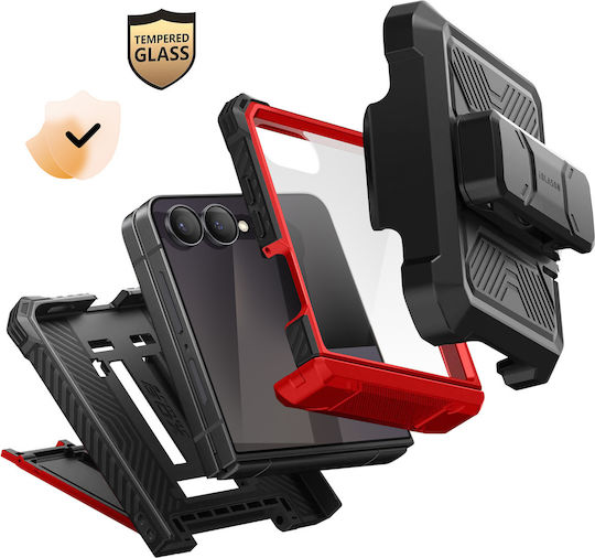 I-blason Handyhülle Galaxy Z Flip 7 Armorbox Modell Gehärtetes Glas Gürtelclip Rote