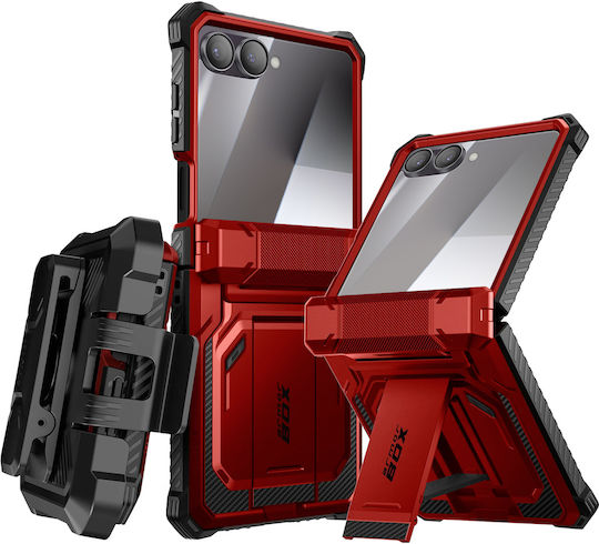 I-blason Handyhülle Galaxy Z Flip 7 Armorbox Modell Gehärtetes Glas Gürtelclip Rote