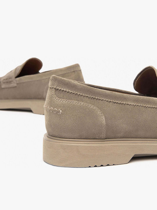 Men's Synthetic Leather Loafers Brown