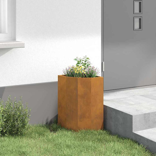 vidaXL Саксия Метал Sk Rusty 30x30x50см.