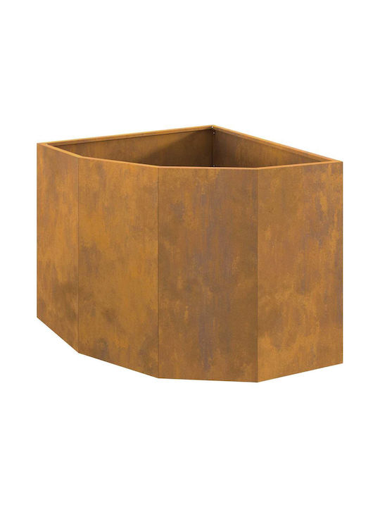 vidaXL Γλάστρα Μεταλλική Σκ Rusty 60x60x50εκ.