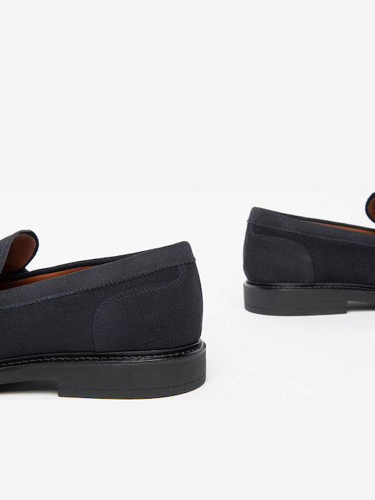 Men's Leather Loafers Blue