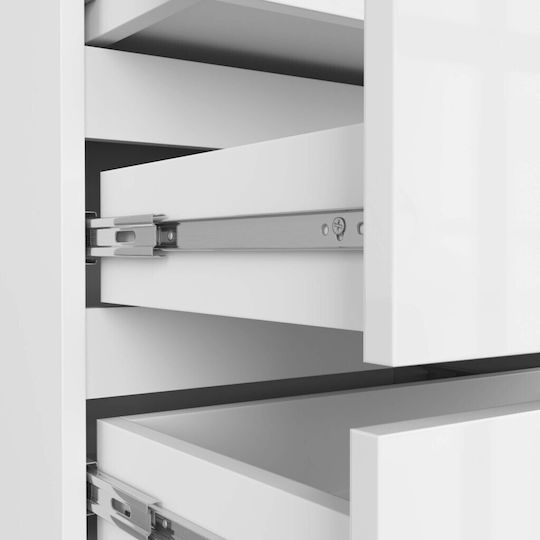 Comoda pentru Dormitor cu 3 sertare Matte White 60x35x57buc