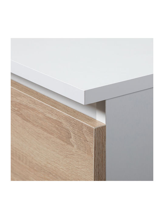 Dulap Pandantiv Pentru Sufragerie Din Placă Din Lemn Agregat Alb Sonoma Oak 30x30x99cm