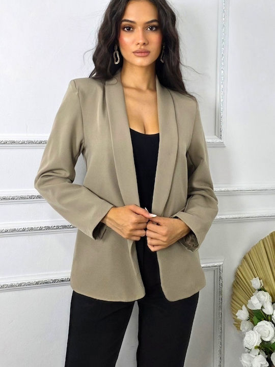 Lang Damen Blazer Cappuccino