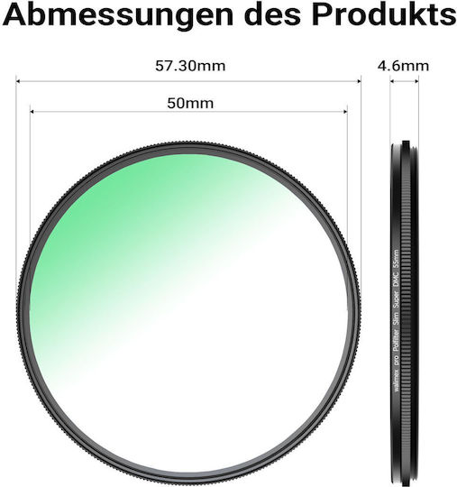Walimex Slim Filter PL 55mm for Camera Lenses