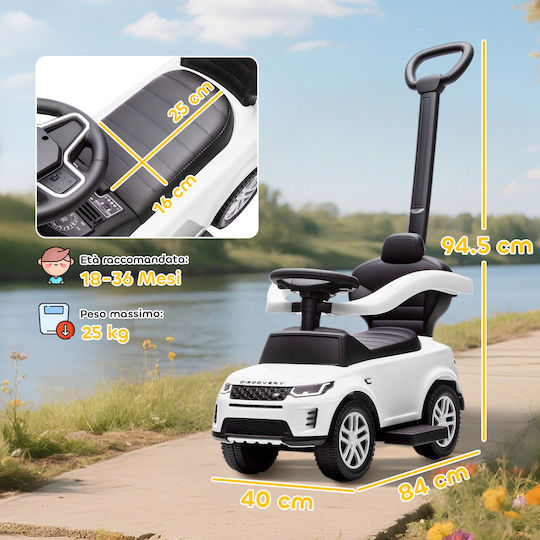 Aiyaplay Αυτοκινητάκι Ride On με Χειρολαβή για 18+ μηνών με Ήχους Λευκό