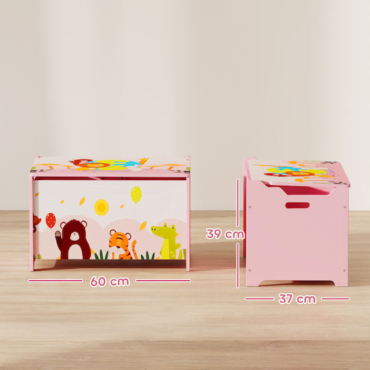 Aiyaplay Детска кутия за съхранение Розов 60x37x39см 1бр