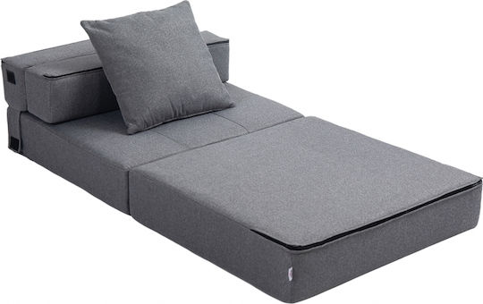 Vielseitiger Sitzsack Pouf Dunkelgrau 70x70x61cm