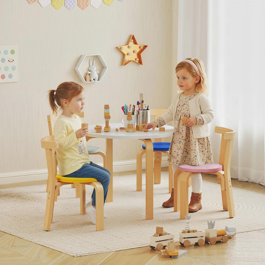 Kids Table and Chairs Set for Painting Multicolour Aiyaplay