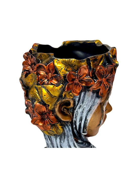 Velve Vază Decorativă Ceramică Gri 33x18x33cm 1buc