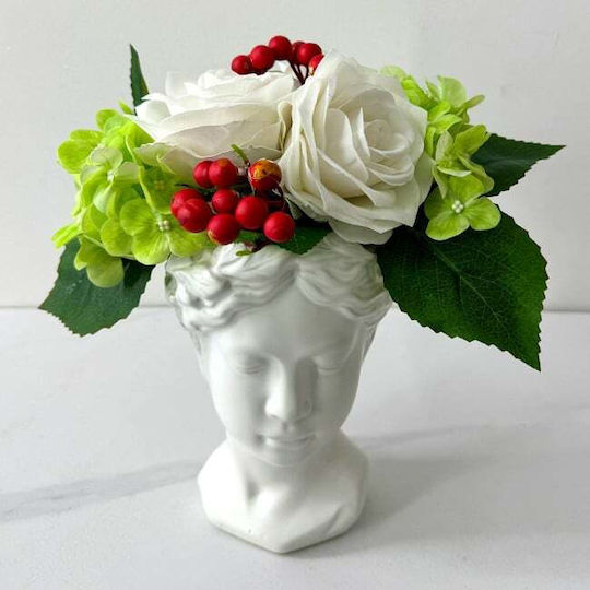 Velve Decorative Vase White 20x20x20cm