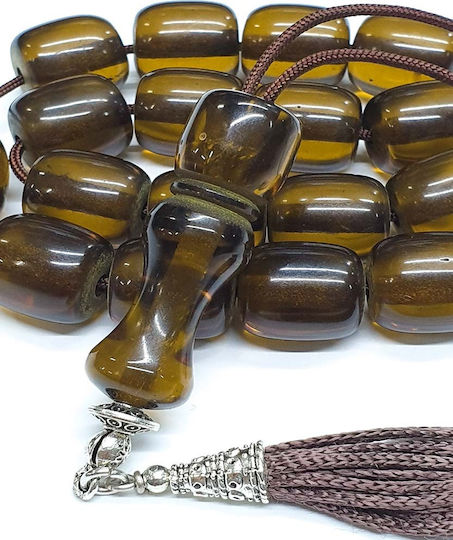 Roloi Komboloi Resin Worry Beads with 17 Beads Green 33cm
