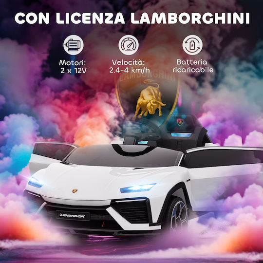 Lamborghini Einsitzer Mit Fernbedienung Inspiriert 12 Volt Weiß