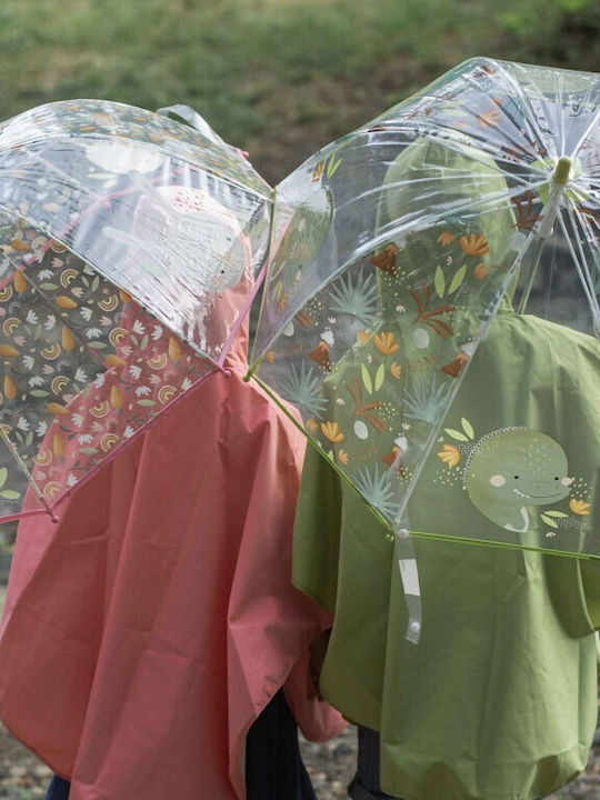 Sassi Junior Kids Curved Handle Umbrella Transparent