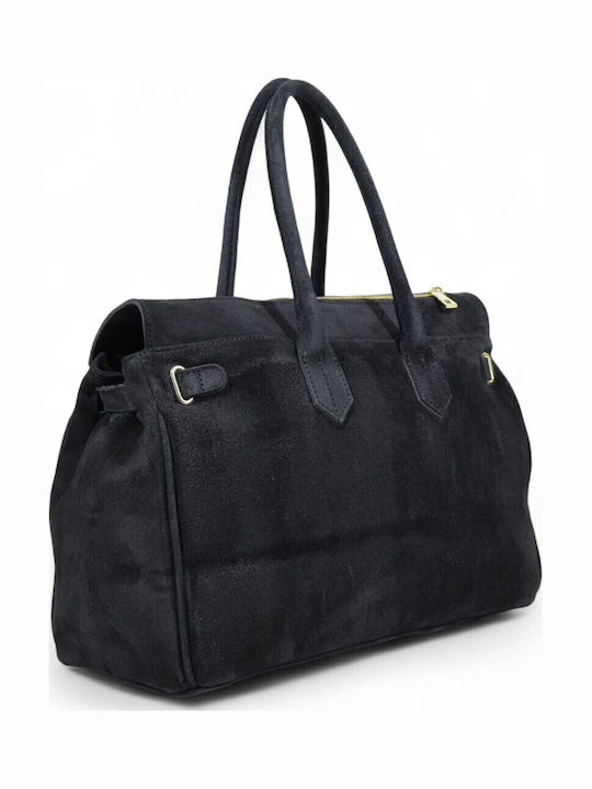 Damentasche Handtasche Schulter Suede Schwarze