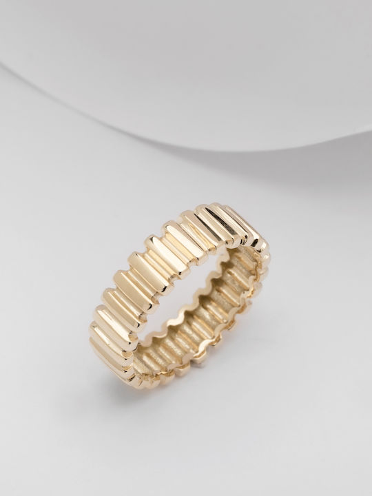 Lunaorocreations Women's 14K Yellow Gold Ring Embossed Design
