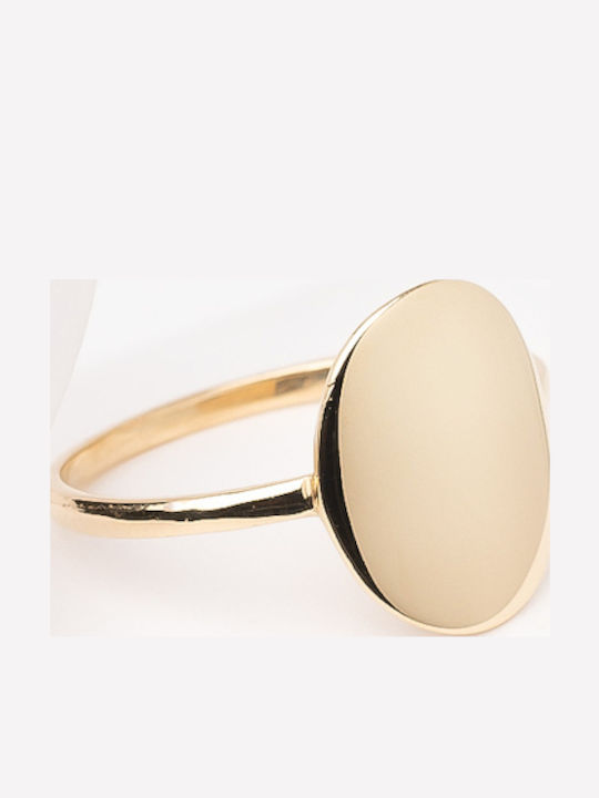Lunaorocreations Women's Chevalier Ring 14K Yellow Gold Oval Lunaorocreations Women's Chevalier Ring 14K Yellow Gold Oval