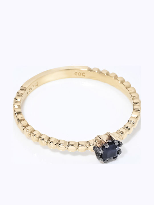 Lunaorocreations Women's Sapphire Yellow Gold Ring Lunaorocreations Women's Sapphire Yellow Gold Ring