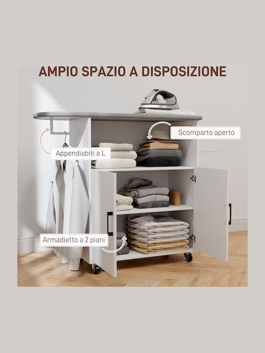 HomCom Ironing Board for Steam Iron 125x43.5x102.5cm