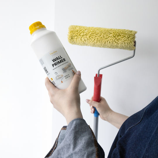 Creative Deco Primer Paints 1L White Walls Ceilings Coverage 5m2 High Adhesion Stain Blocking Fast Drying Solvent-Free Easy Application