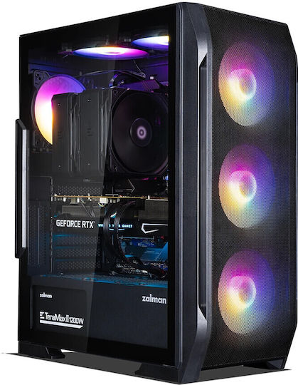 Zalman N7 PLUS V2 Gaming Midi Tower Κουτί Υπολογιστή με Πλαϊνό Παράθυρο Μαύρο