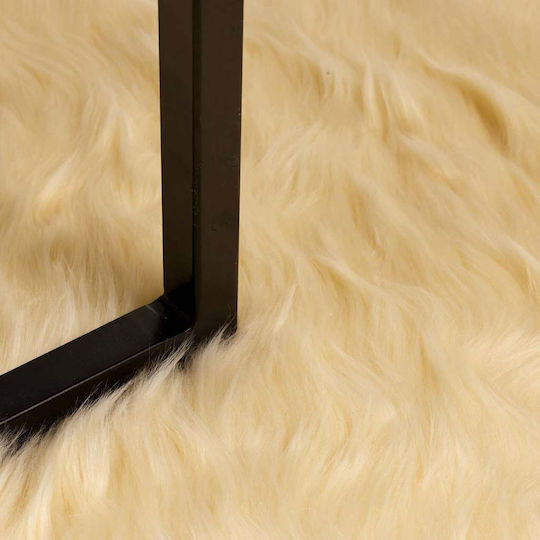 vidaXL Fireplace Leather Cream