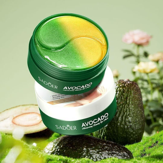Sadoer Avocado Eye Mask – Hydrating & Firming Eye Patches Avocado Extract 60 Pieces