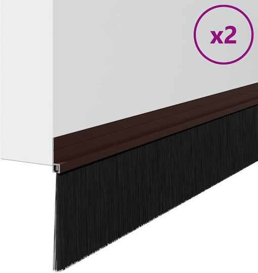 vidaXL Zugluftstopper Tür in Braun Farbe 1mx9.5cm