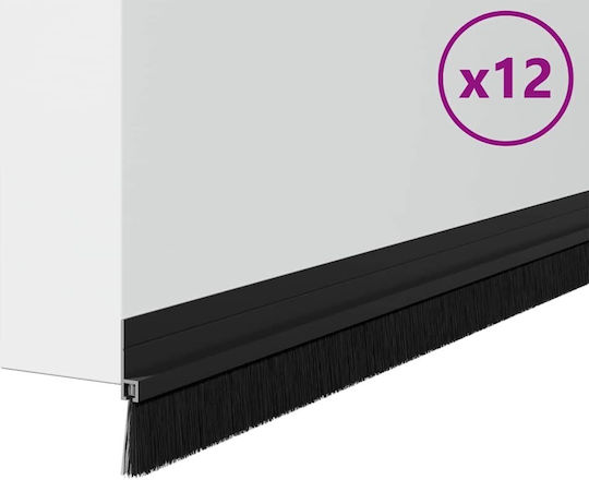 vidaXL Zugluftstopper Tür in Schwarz Farbe 1mx4.5cm