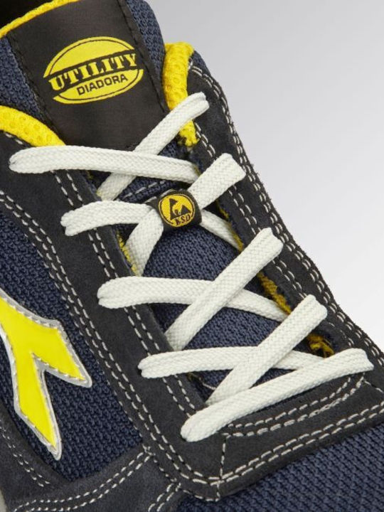 Utility Diadora Παπούτσι Ασφαλείας Run Text Low S1psfo Sr Esd Χρώματος Dark Navy En Iso 20345:2022 181156