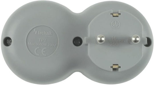 Technik Power Strip with Surge Protection 2 Positions