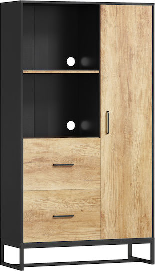 Floor Cabinet Black 88x35x160cm