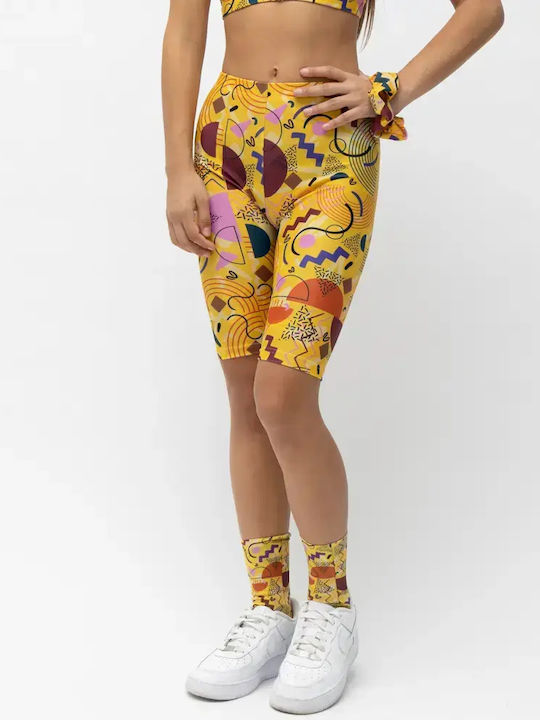 Kids Legging Cycling Short Yellow