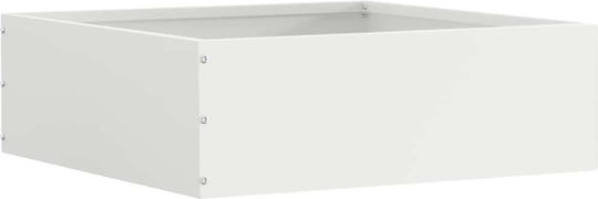 vidaXL Metal Garden Border in White Color 40x40cm