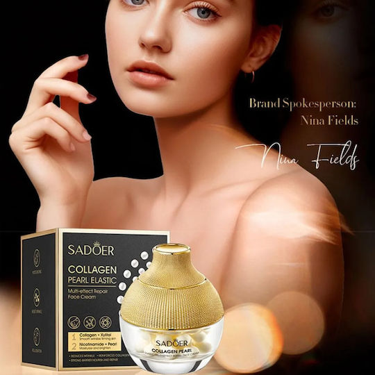 Sadoer Pearl Collagen Cremă Hidratantă și Anti-Îmbătrânire de Față cu Acid Hialuronic și Colagen 70gr