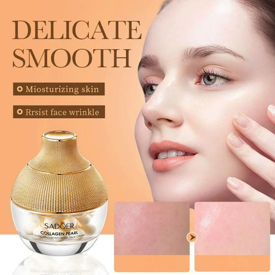 Sadoer Pearl Collagen Cremă Hidratantă și Anti-Îmbătrânire de Față cu Acid Hialuronic și Colagen 70gr