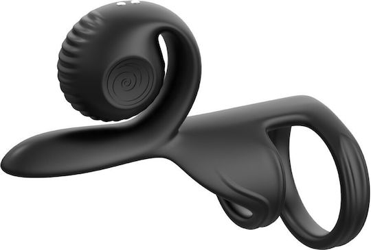 Snail Vibe Jovi Couples Cock Ring Remote Control Black