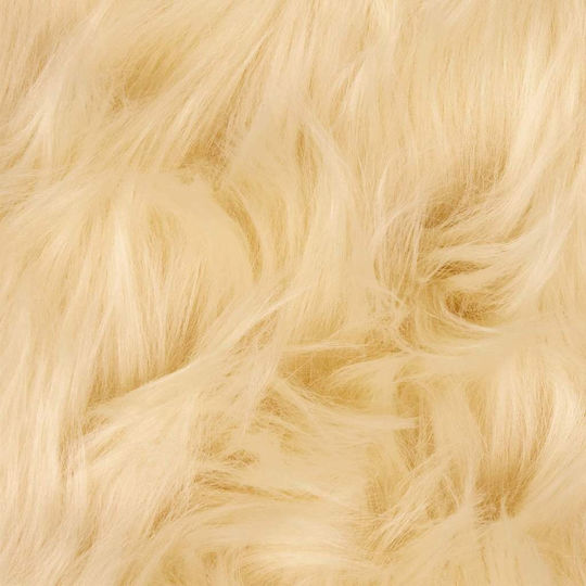 vidaXL Teppich Kamin Rechteckig Leder Cream