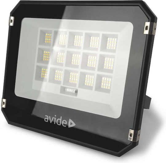 Avide Ηλιακός Προβολέας LED 100W Ρυθμιζόμενο Λευκό με Τηλεχειριστήριο
