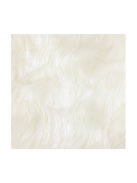 vidaXL Rug Rectangular Leather White
