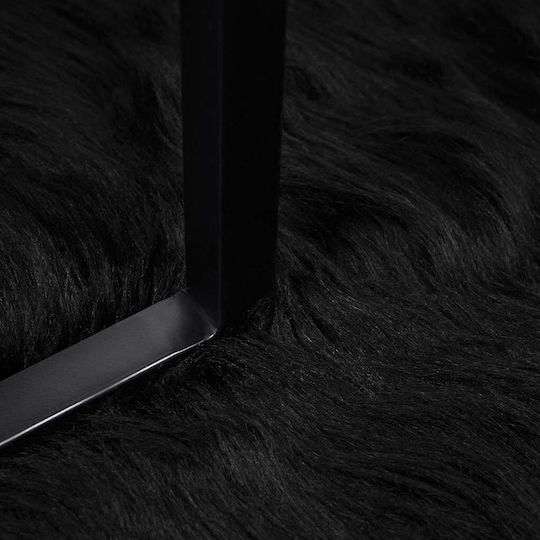 vidaXL Leather Black