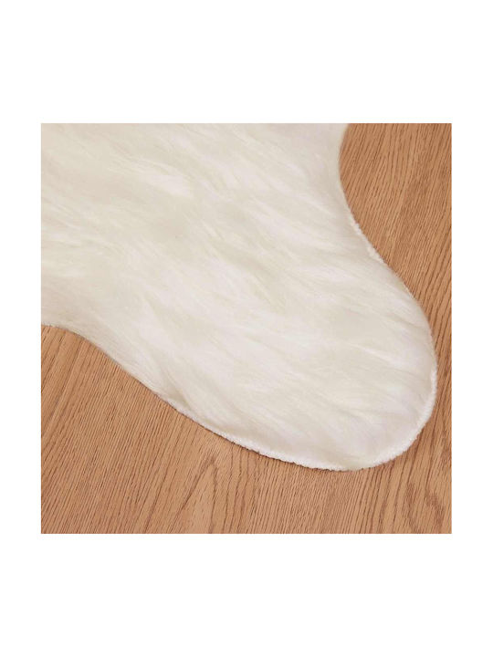 vidaXL Rug Rectangular Leather White
