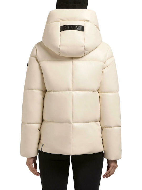 Γυναικείο Μπουφάν για Χειμώνα Cream/white