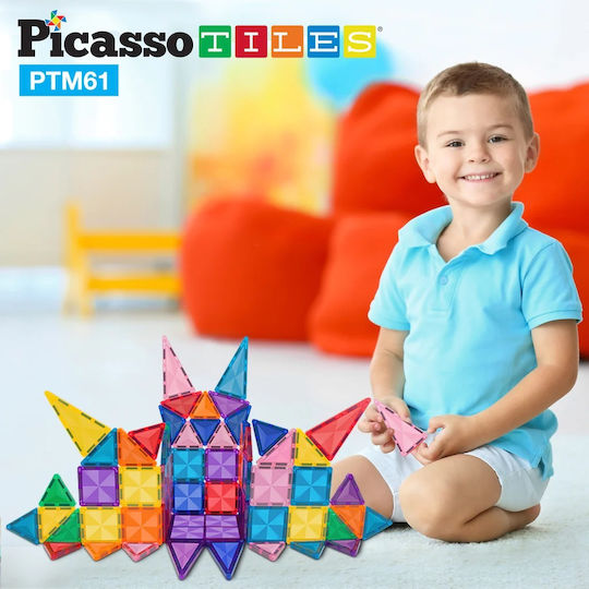 PicassoTiles Μαγνητικό Παιχνίδι Κατασκευών για Παιδιά 3+ Ετών
