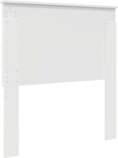 vidaXL Hölzernes Kopfstütze für Betten Hochglanz Weiß 90x100cm