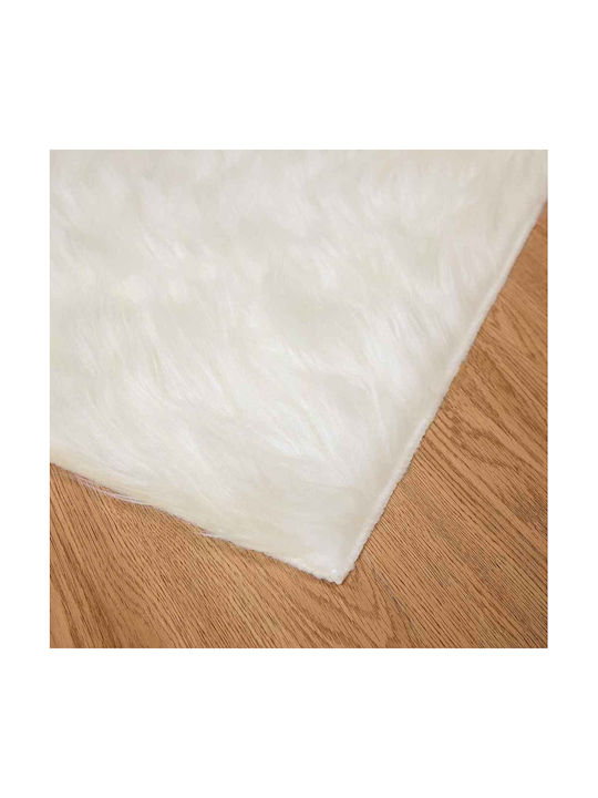 vidaXL Χαλί Τζακιού Διάδρομος Λευκό 80x250cm