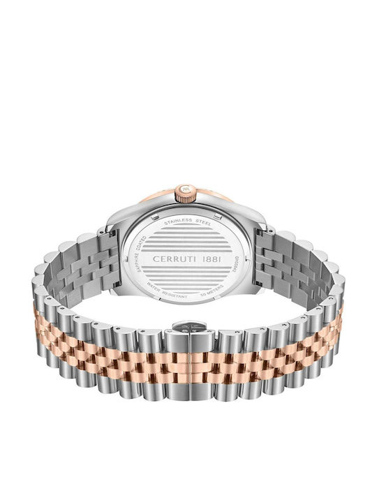 Cerruti Men's Watch Battery with Pink Gold Metal Bracelet