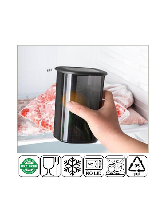 Set 12 Stück Allgemeine Verwendung Glas Grau 1200ml
